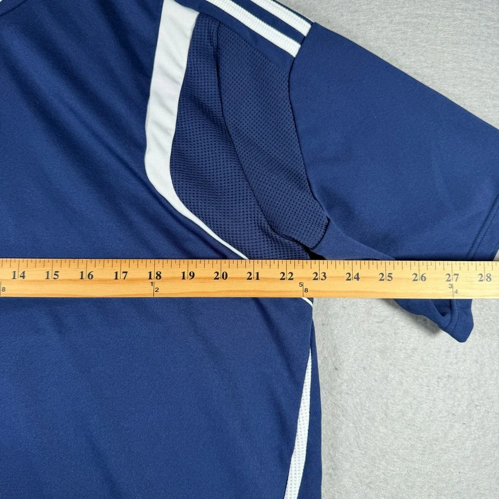 Adidas‎ ClimaCool MLS Soccer Jersey Mens XL Navy Blue White Short Sleeve Sport